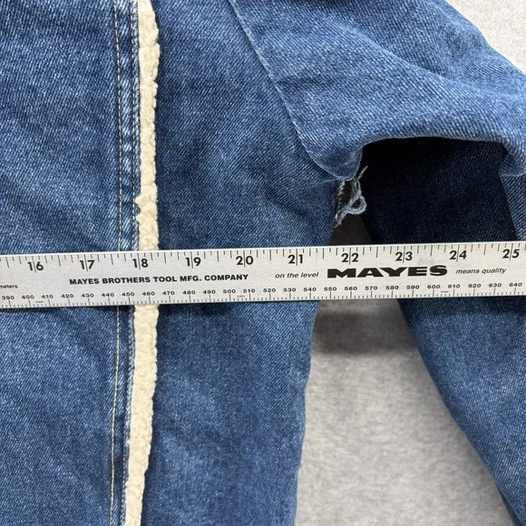 Levi's Type 1 Jeans Yuji Itadori Anime Jacket Mens Large Blue Sherpa Denim - Picture 7 of 11